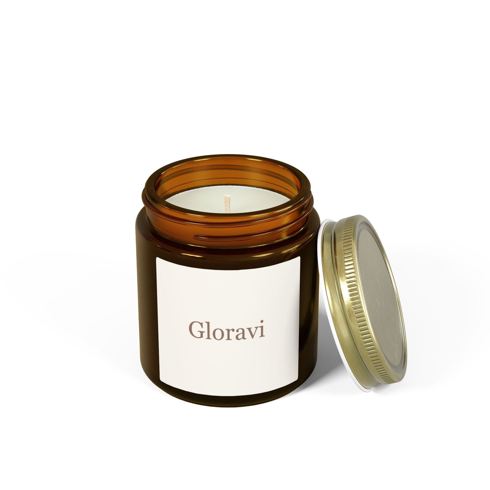 Gloravi Warmth soy candle — a soft gift for comfort and ease, 4oz glass jar