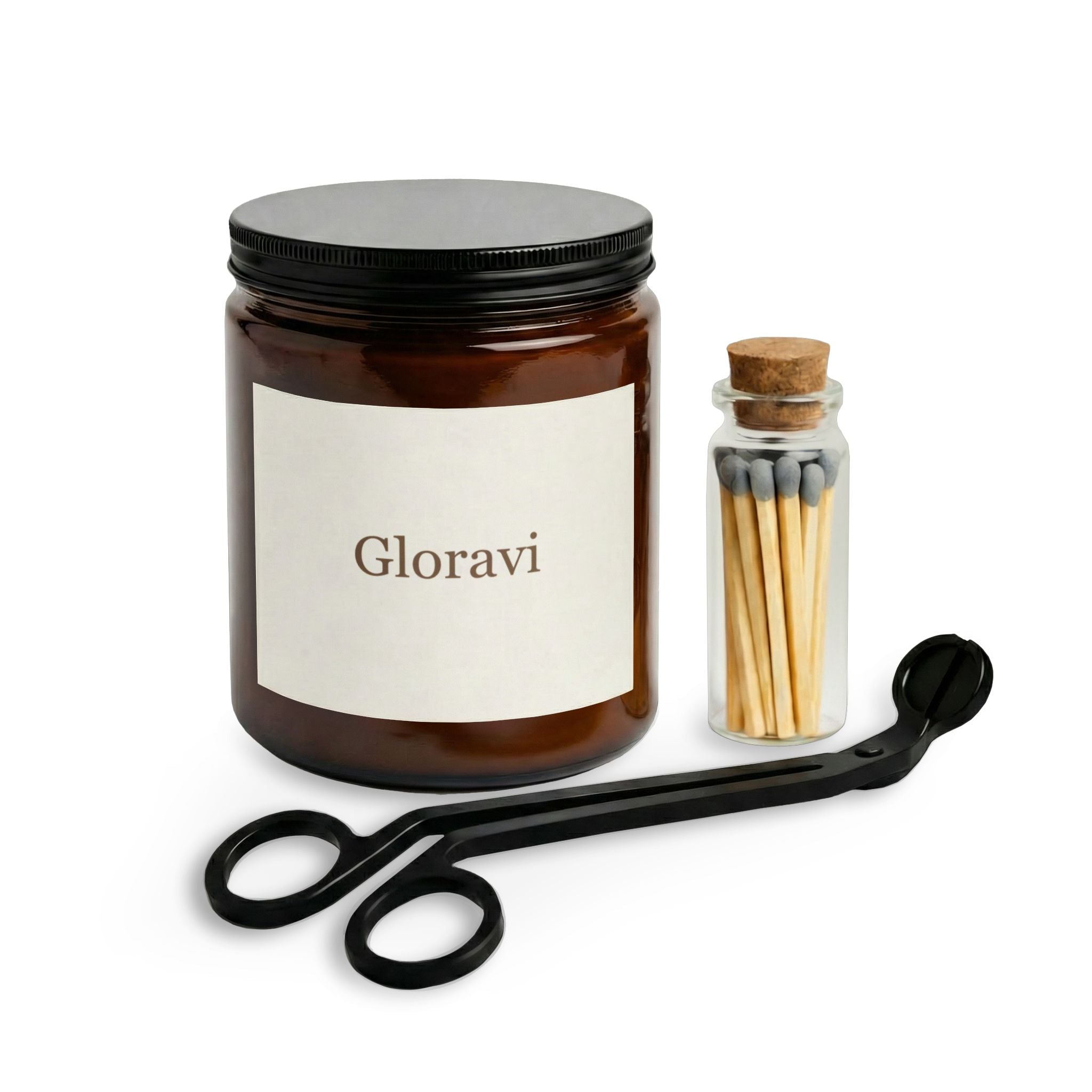 The Evening Ritual — Candle Gift Set with Matches & Wick Trimmer